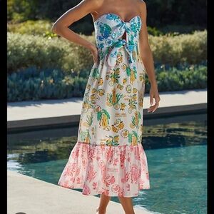 Farm rio tiered cutout cover-up midi dress - new! Never worn